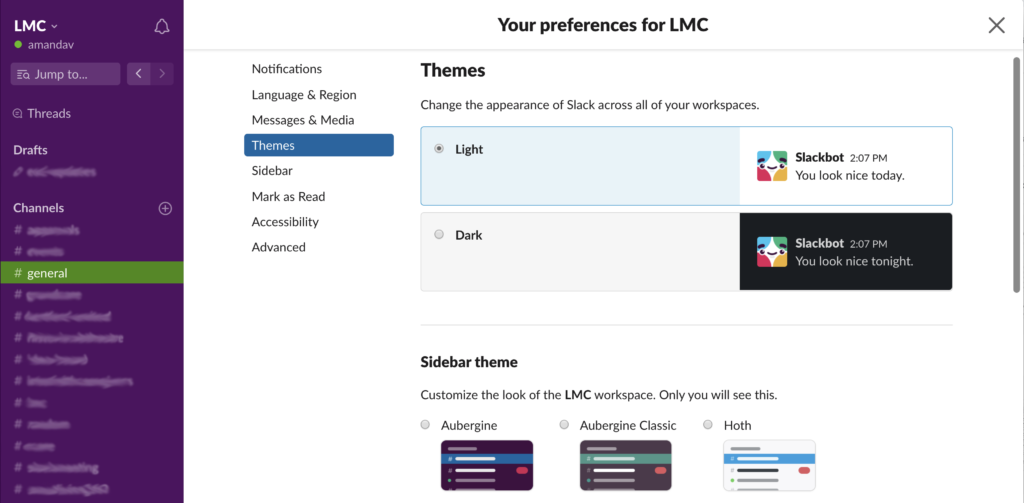 Slacking Off: How to Change Workspace Themes in Slack