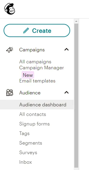Find cleaned contacts from your Mailchimp Audience dashboard